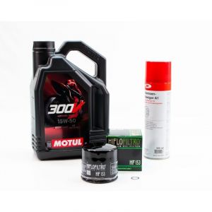 Kit Entretien Vidange pour DUCATI 1200 MONSTER de 2014 &agrave; 2021 - MOTUL 300V ROAD RACING 15W50 4L