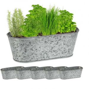 Baignoire ovale en zinc lot de 6