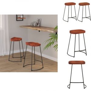 Vidaxl - Tabourets de bar Gavin lot de 2 45x40x63cm bois massif manguier - Tabouret De Bar - Tabouret De Comptoir - Chaise Haute - Mobilier De