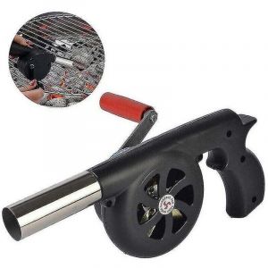 Souffleur de barbecue manuel Cuisine en plein air Souffleur &agrave; manivelle Camping Souffleur manuel