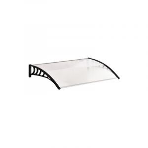 Auvent porte avant auvent podium auvent 90x150cm en polycarbonate blanc résistant aux UV pour une protection optimale contre les intempéries