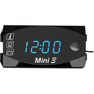 BEBUSINGOTO Compteur Moto Digital - Compteur Moto Universel, 6V-30V Moto Horloge Électronique Thermomètre Voltmètre IP67 Étanche À La Poussière