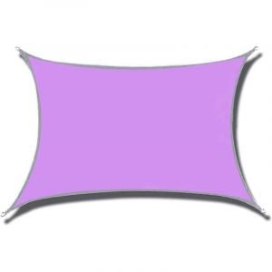 Extérieur Voile D'ombrage Respirant, Protection des Rayons uv Toile Ombrage, Rectangulaire Bache Ombrages,pour Balcon Jardin Terrasse (Violet)2×3m