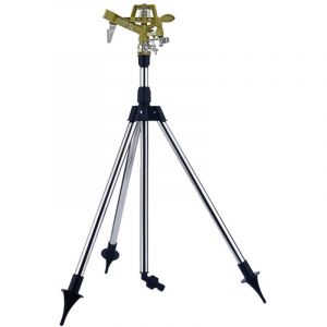 Arroseur Jardin Sprinkler tr&eacute;pied t&eacute;lescopique Irrigation jusqu'&agrave; 24m 360&deg; Embout pulv&eacute;risation irrigateur arroseur &agrave; impulsions