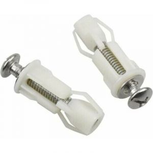 2pcs Vis D'expansion pour Couvercle de Toilette Fixation Abattant wc Vis pour Lunette Toilette Ensemble de Fixation Pi&egrave;ces de Rechange pour Couvercle