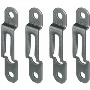 4x ferrure d'assemblage acier bronze épaisseur bois 16mm x largeur 12mm attache fixation support tableau cadre meuble lit équerre plinthe