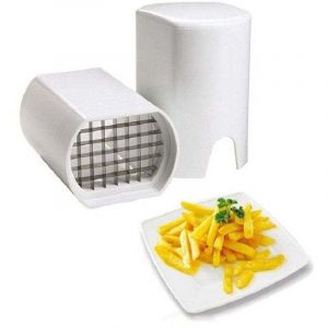 Coupe Frite,Triomphe Coupe Frites Manuel, Coupe Frites Professionnel, Coupe Pomme de Terre pour Frite, Grille Coupe Frite INOX (Blanc)