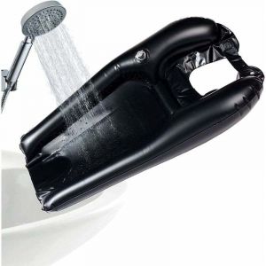 Bac &agrave; shampoing gonflable portable &ndash; PVC 0,3 mm &ndash; Dimensions 60x39x10 cm &ndash; Conception ergonomique pour lavage confortable &agrave; domicile