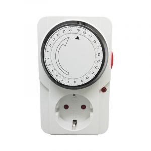 Lntyq - Minuterie Programmable,Programmeur journalier mécanique inter.Voyant 3000 W.Prise programmateur journalier mécanique, couleur blanc,16A