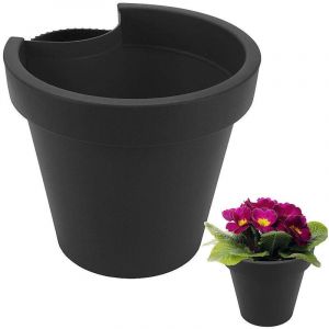 Pot de gouttiere en plastique noir durable resistant aux intemperies