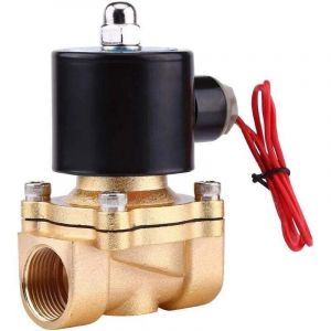 AC 220V 3/4-inch Vanne &Eacute;lectromagn&eacute;tique &Eacute;lectrique, &Eacute;lectrovanne Normalement Ferm&eacute;e en Alliage de Zinc NC pour le Gaz, Air, Huile, eau