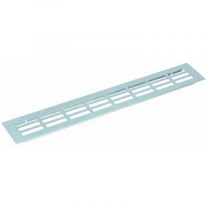 Grille de ventilation rectangulaire à encastrer multifonction Aération Air Intérieur Extérieur Meuble Murale Perforée Cache Protection, 600 x 60mm