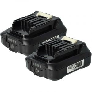2x Batterie remplacement pour Makita BL1040, BL1040B-2, BL1041, BL1021B, BL1040B, BL1021, BL1021B-2 pour outil électrique (2500 mAh, Li-ion, 12 v)