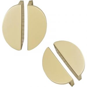 4 Pièces Bouton de Meuble Doré Poignée de Tiroir Demi-Lune Poignées de Tiroir Dorées Brossées Poignées de Cuisine de Metall Poignées de Meubles de
