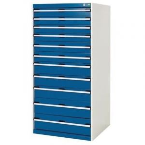 [JAMAIS UTILISE] Armoire d'Atelier 9 Tiroirs BOTT Cubio SL-8716-9.1 1600x800x750mm en Acier Bleu et Gris - 400280039.11V