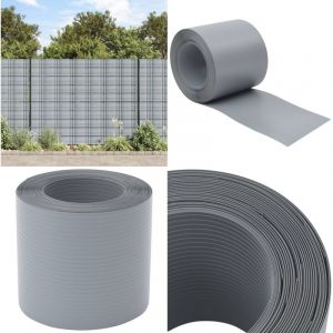 Brises-vues de jardin 10 pcs gris 252,5x19 cm pvc - Brise Vue Jardin - Cl&ocirc;ture D&eacute;corative - Panneau De Cl&ocirc;ture - Pare-soleil Ext&eacute;rieur - Protection