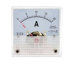20A Ampèremètre Panneau de Courant Analogique DC 0-20A 75mV, 20 ampères 91C4 Ampèremètre de Pointeur de Courant Continu, Jauge de Testeur d'Ampère
