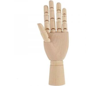 Mod&egrave;le de Main en Bois Sculpture &Agrave; La Main Mannequin en Bois Femmes Corps Artiste Mod&egrave;le Articul&eacute; Articul&eacute;(10 Pouces &agrave; Gauche)
