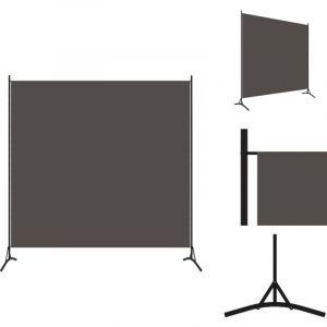 Cloison de s&eacute;paration anthracite 175x180 cm tissu - Cloison De S&eacute;paration - &Eacute;cran De Confidentialit&eacute; - S&eacute;parateur De Pi&egrave;ce - Rideau Partition