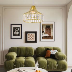 Arturesthome - Lustre en cristal noir de style nordique moderne avec abat - jour créatif personnalisé pour salle à manger, salon, cuisine D25 cm x