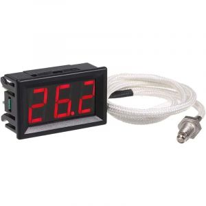 XH-B310 Thermom&egrave;tre Num&eacute;rique Industriel, 12 V -30800 &deg;C K-type M6 Testeur de Thermocouple Affichage LED Thermographe-LIAIKI