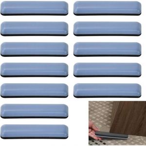 (75 x 15 mm) 12 Pi&egrave;ces Patins de Meubles, Patins en Teflon Auto-adh&eacute;sif pour Meuble, Patins pour Meubles Rectangulaire, Patins Glisseurs pour Meubles