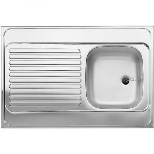 EVIER Inox 18/10 &agrave; poser 120X60 cm 2 cuves 1 &eacute;gouttoir avec son vidage BLANCO FRANCE 519428