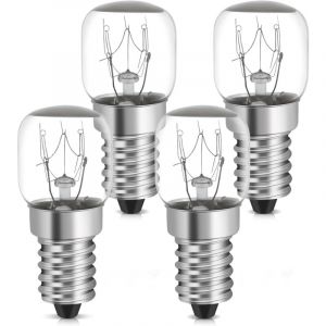 4x Ampoule Frigo 15W E14 Blanc Chaud R&eacute;sistante &agrave; 300 &deg;C (2700K, ST22,22mm Lot de 4 Lampes de Four T22 pour Four, BBQ, Sauna, Lampe &agrave; Sel, Four &agrave;
