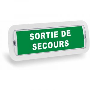 Kit Pictogramme autocollant "SORTIE DE SECOURS" + Bloc