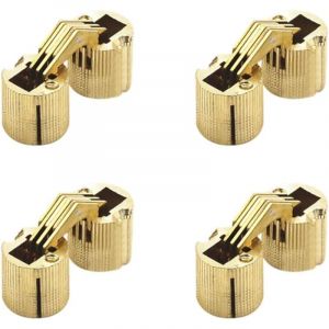 Charnière invisible en laiton de 10 mm, en cuivre pur, pour boîte à bijoux, coffret cadeau et comptoir (lot de 4)
