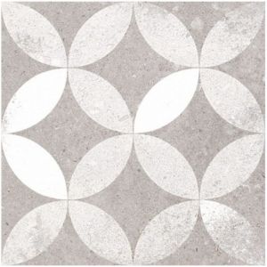 Carrelage style ancien Quatre-feuilles 20x20 cm kerala Gris - 1m²