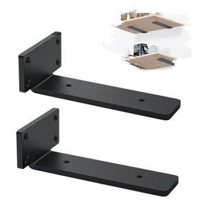 Lntyq Lot de 2 Equerre Etagere Murale, équerre Industrielle,Equerre Charge Lourde,5 mm D'épaisseur, Support étagère Murale (15 cm)