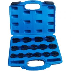 15 pcs Crowfoot Ensemble de clés1/2 3/8',Ensemble de clé à Fourche à emmancher Métrique,Coffret de douilles à tuyauter,clé à écrou évasé,8-24mm