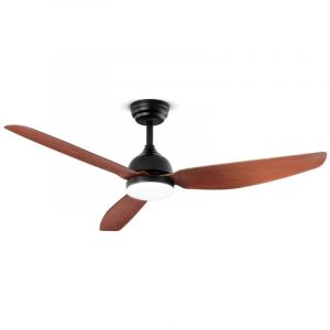 Perenz - Ventilateur de Plafond avec Lumière 7189 n ct Noir d. 132 cm, 3 Pales, 6 Vitesses, Moteur dc 40W, Silencieux