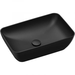 Ravak - uni - Vasque à poser, 50x31 cm, sans trop-plein, noir mat XJX0D150000