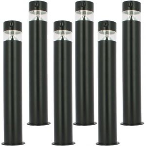 Lot de 6 Bornes Solaires BALMA &agrave; D&eacute;tecteur de Mouvement - Blanc Chaud