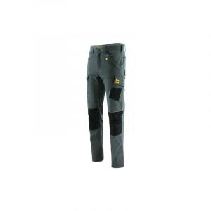 Pantalon de travail stretch imperméable avec poches genouillères Caterpillar trades wr Gris / Noir 40