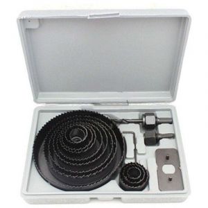 16 Pi&egrave;ces Coffret Scie Cloche, 19 mm &agrave; 127mm Scie-cloches, Acier au Carbone Scie Cloche pour Bois, Placo, avec 2 Raccords Hexagonaux