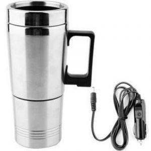 Bouilloire voiture 12 V inox double compartiment 350 ml + 150 ml isolation