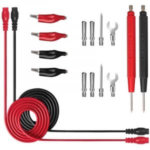 16Pcs Accessoires de kit de test de fil de test de multim&egrave;tre professionnel multifonction, outil de sonde &agrave; pince crocodile, t&ecirc;te banane, pour test