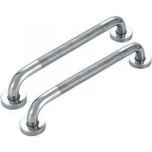 Forehill - 2 Pcs Barre Appui pour Salle de Bain 50cm Barre de Maintien Antidérapant Poignée de Douche en Inox pour Baignoire Toilette Escalier