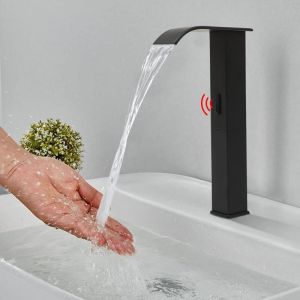 Mitigeur de lavabo &agrave; capteur infrarouge, mitigeur monocommande de salle de bain Robinet sans contact Robinet &agrave; capteur automatique pour la maison, le