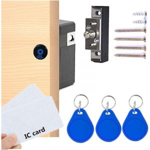Serrure &eacute;lectronique pour armoire, serrure &eacute;lectronique RFID cach&eacute;e pour armoire, casier, tiroir, armoire, sans perforation, DIY