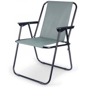 Chaise de camping pliante pour la plage et la p&ecirc;che avec accoudoirs
