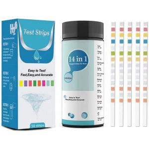 14 En 1 Test De Qualité D'eau,100 Pcs Bandelette Test Piscine,Testeur D'eau Potable,Bandelette Ph Piscine Bandes Test Qualité D'eau,Pour Tester Le