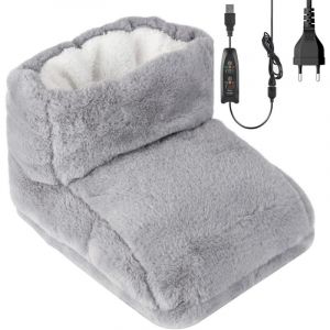 Chauffe Pied Electrique, Chauffe Pieds, Chauffe-pieds Flanelle, 3 R&eacute;glages de Temp&eacute;rature, Protection Contre la Surchauffe, Chauffe-pieds pour les