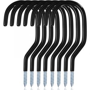 8 Pcs Crochet de V&eacute;lo, Support Velo Mural, Crochets de Rangement, Porte Velo Mural, Crochets de Garage, Crochets &agrave; Visser pour Plafond de Garage