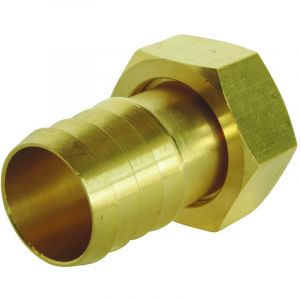 Somatherm For You - Raccord cannelé droit - Ecrou tournant 3/8 pour tuyau d'arrosage Ø12mm - jaune