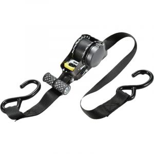 Sangle à cliquet rétractable – Sangle d'arrimage rétractable automatique pour charges lourdes, remorques, voitures, motos – Capacité 680 kg, 330 x 17