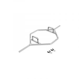 Goplus - Barre Hexagonale Olympique avec Poignées Moletées et Pliables, Barre d'Haltères Hexagonale en Métal, pour Haussement d'Épaules et